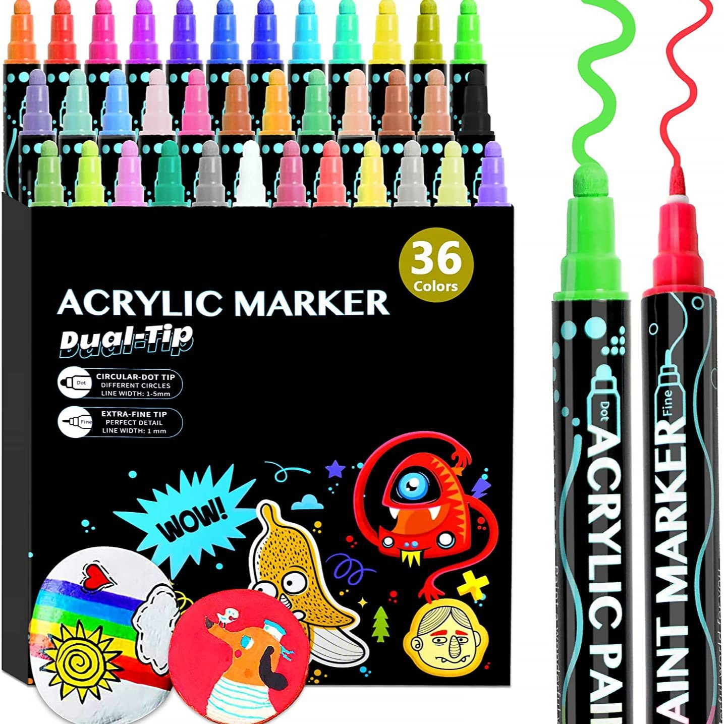 Copic Marker Classic - 12/24/36/26/48/60 цветов, двойной наконечник, акриловая краска,
