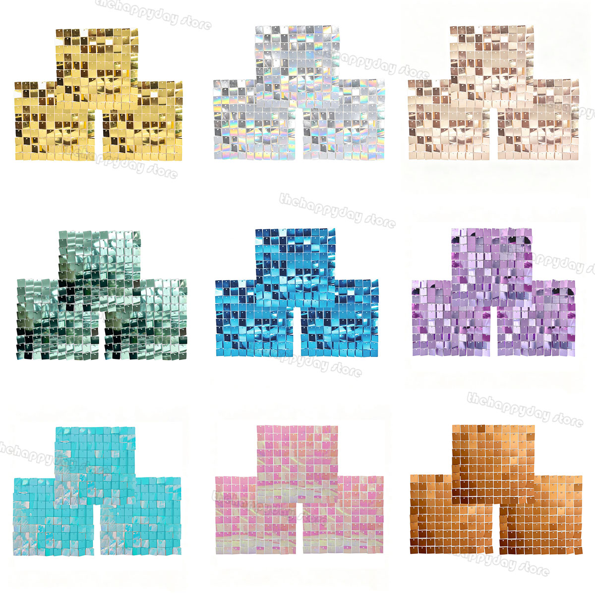 Sequin Fabric Panel - Набор из 3-х мерцающих панелей для