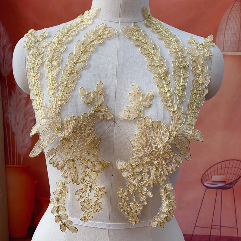 Embellish Craft - Золотая кружевная тесьма для свадебных поделок,