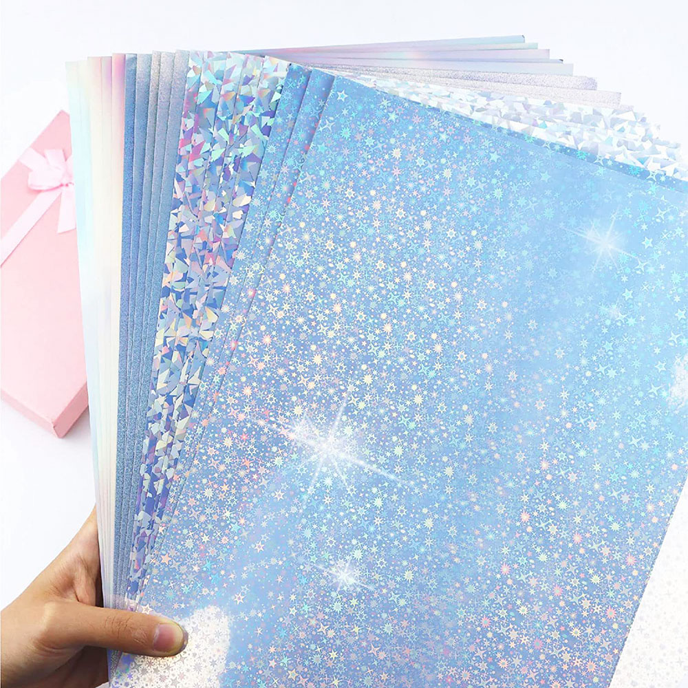 Glitter Vinyl Roll - Блестящие самоклеящиеся наклейки, голографические прозрачные ламинационные