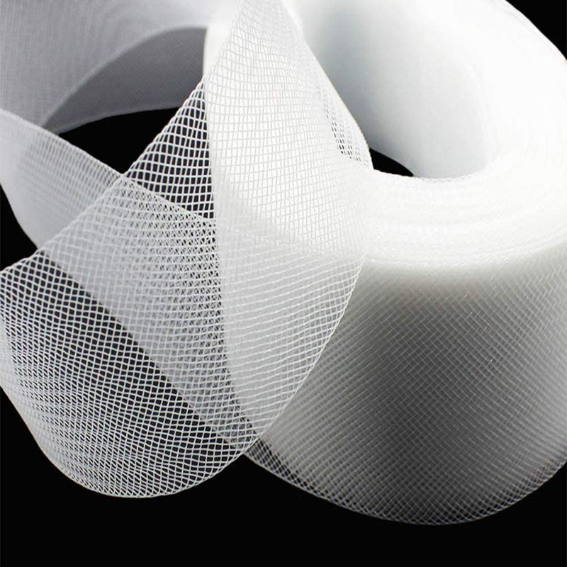 Crystal Mesh Fabric - 1-10 см плоская однотонная жесткая криновая