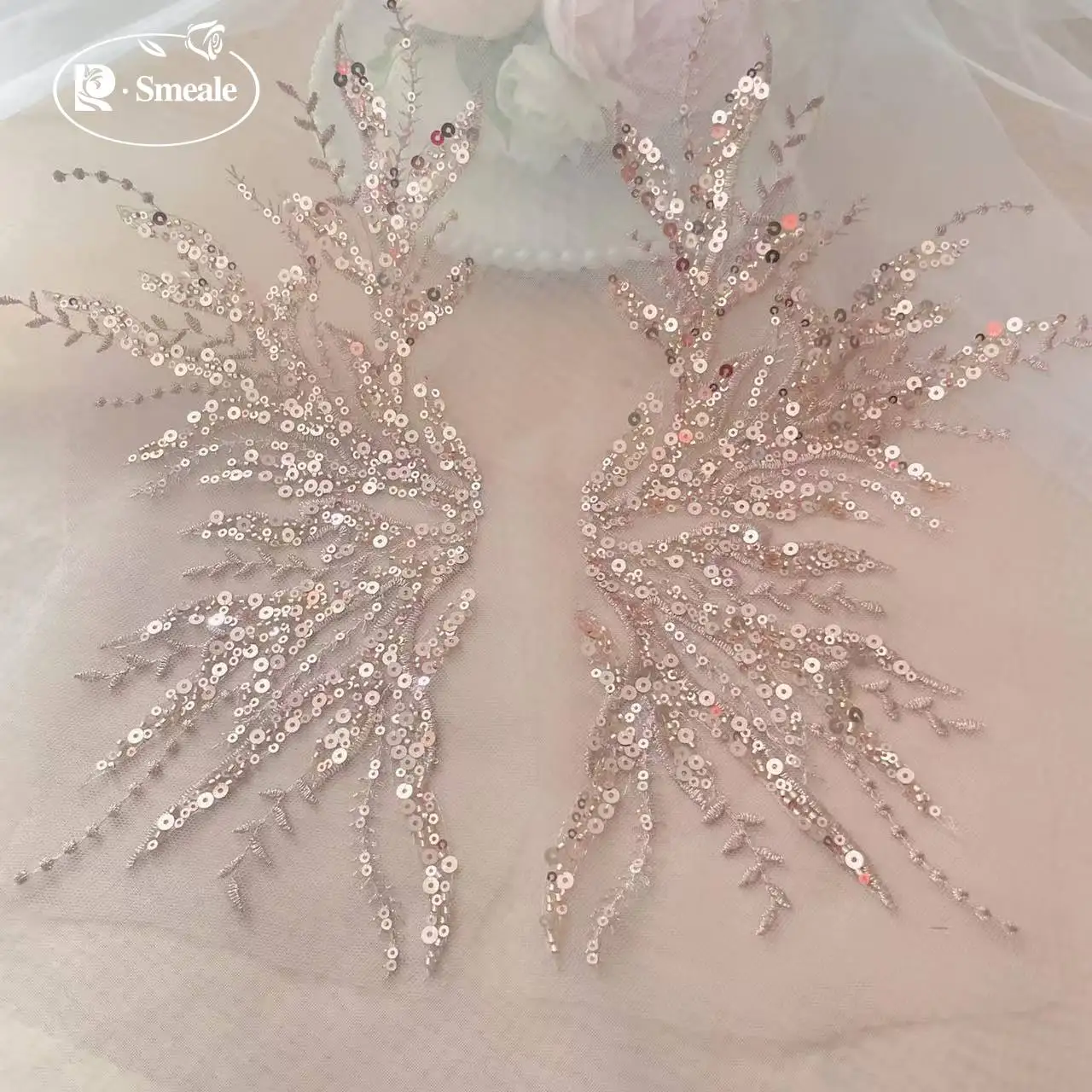 5 пар-2 пары. Розовое золото,  – обзор и цена Applique Patch Flower