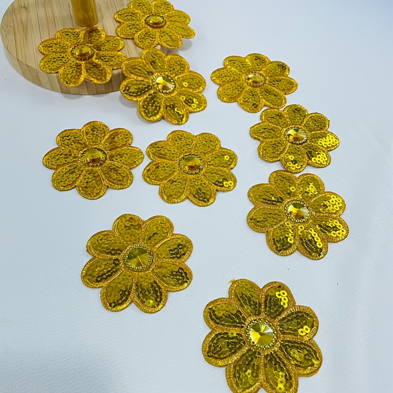 10 шт. цветочные аппликации с  – обзор и цена Applique Patch Flower