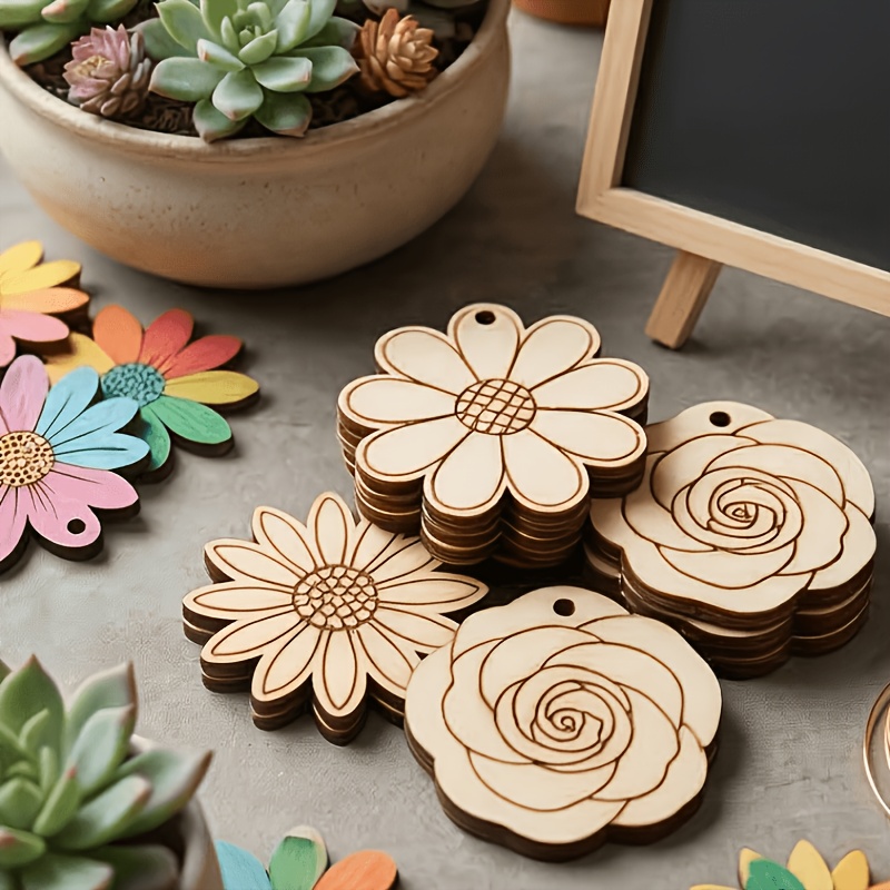 Набор из 50 деревянных срезов  – обзор и цена Easter Craft Embellishment Set