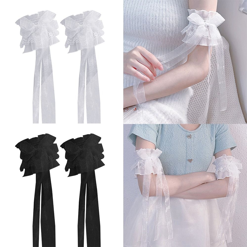 Нарукавники с бантом на руку э – обзор и цена Elastic Lace Trim