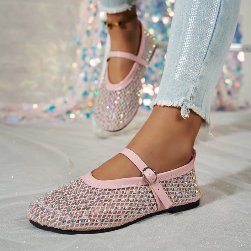 Женские модные балетки Мэри Дж – обзор и цена Crystal Mesh Fabric
