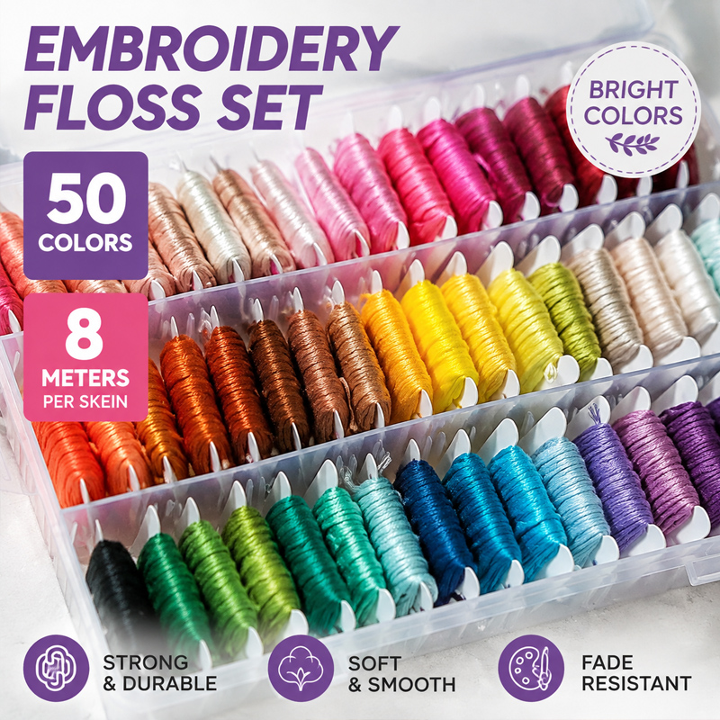 Набор ниток для вышивания из 1 – обзор и цена Embroidery Craft